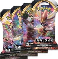 Rebel Clash Sleeved Booster Pack Art Bundle [Set of 4] - SWSH02: Rebel Clash - Pokemon card