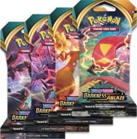Darkness Ablaze Sleeved Booster Pack Art Bundle [Set of 4] - SWSH03: Darkness Ablaze - Pokemon card