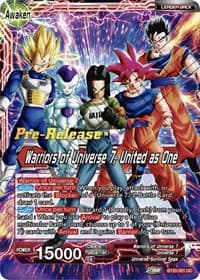 Android 17 // Warriors of Universe 7, United as One - Power Absorbed Pre-Release Cards - Dragon Ball Super: Masters card