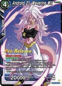 Android 21, Wavering Will - Power Absorbed Pre-Release Cards - Dragon Ball Super: Masters card