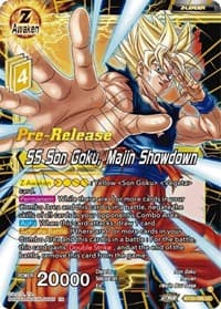 SS Son Goku, Majin Showdown - Power Absorbed Pre-Release Cards - Dragon Ball Super: Masters card
