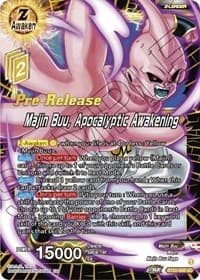 Majin Buu, Apocalyptic Awakening - Power Absorbed Pre-Release Cards - Dragon Ball Super: Masters card