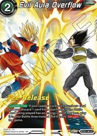 Evil Aura Overflow - Power Absorbed Pre-Release Cards - Dragon Ball Super: Masters card
