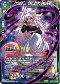 Android 21, Bewitching Battler - Power Absorbed Pre-Release Cards - Dragon Ball Super: Masters card