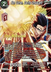 Son Gohan, Daring Onslaught - Power Absorbed Pre-Release Cards - Dragon Ball Super: Masters card