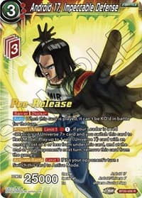 Android 17, Impeccable Defense - Power Absorbed Pre-Release Cards - Dragon Ball Super: Masters card