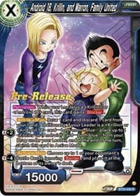 Android 18, Krillin, and Maron, Family United - Power Absorbed Pre-Release Cards - Dragon Ball Super: Masters card