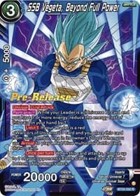 SSB Vegeta, Beyond Full Power - Power Absorbed Pre-Release Cards - Dragon Ball Super: Masters card