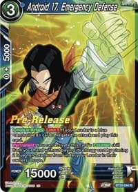 Android 17, Emergency Defense - Power Absorbed Pre-Release Cards - Dragon Ball Super: Masters card