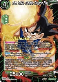 Son Goku, Golden Dragon Fist - Power Absorbed Pre-Release Cards - Dragon Ball Super: Masters card