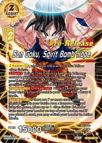 Son Goku, Spirit Bomb Hope - Power Absorbed Pre-Release Cards - Dragon Ball Super: Masters card