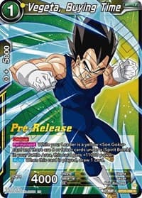 Vegeta, Buying Time - Power Absorbed Pre-Release Cards - Dragon Ball Super: Masters card