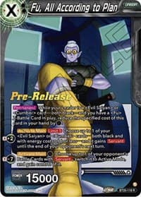 Fu, All According to Plan - Power Absorbed Pre-Release Cards - Dragon Ball Super: Masters card
