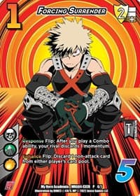 Forcing Surrender (League of Villains Extra Credit Series) - UniVersus: My Hero Academia Promo Cards - UniVersus card