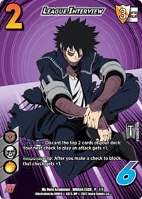 League Interview (League of Villains Extra Credit Series) - UniVersus: My Hero Academia Promo Cards - UniVersus card