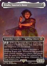 Frodo, Sauron's Bane (Borderless) (LTR Bundle) - Unique and Miscellaneous Promos - Magic: The Gathering card