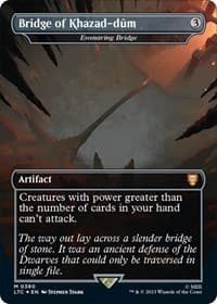 Bridge of Khazad-dum - Ensnaring Bridge (Borderless) (Surge Foil) - Commander: The Lord of the Rings: Tales of Middle-earth - Magic: The Gathering card