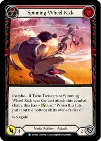 Spinning Wheel Kick (Red) - Outsiders - Flesh and Blood TCG card