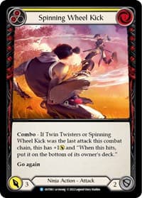 Spinning Wheel Kick (Yellow) - Outsiders - Flesh and Blood TCG card
