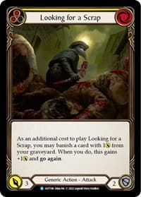 Looking for a Scrap (Yellow) - Outsiders - Flesh and Blood TCG card