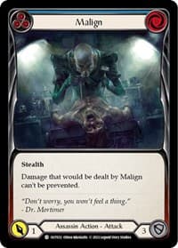 Malign (Blue) - Outsiders - Flesh and Blood TCG card