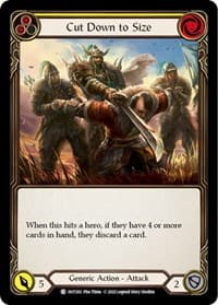 Cut Down to Size (Yellow) - Outsiders - Flesh and Blood TCG card