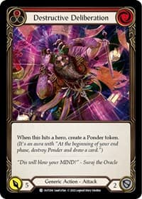 Destructive Deliberation (Red) - Outsiders - Flesh and Blood TCG card