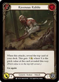 Ravenous Rabble (Yellow) - Outsiders - Flesh and Blood TCG card