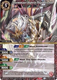 Stormbeast Emperor Thunder Leon - Dawn of History - Battle Spirits Saga card