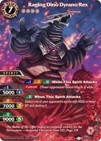 Raging Dino Dyrano Rex (SPR) - Dawn of History - Battle Spirits Saga card