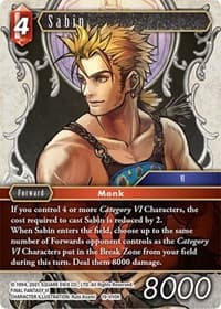 Sabin - From Nightmares - Final Fantasy TCG card