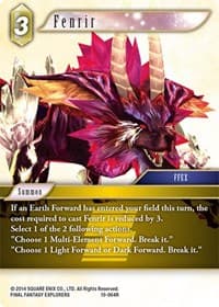 Fenrir - From Nightmares - Final Fantasy TCG card