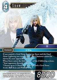 Snow (19-132S) - From Nightmares - Final Fantasy TCG card
