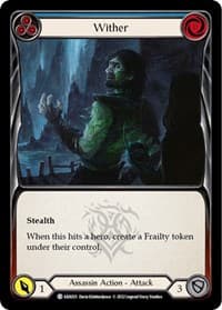 Wither (Blue) - Blitz Deck: Outsiders - Arakni - Flesh and Blood TCG card
