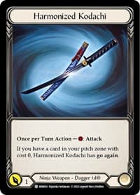 Harmonized Kodachi - Blitz Deck: Outsiders - Benji - Flesh and Blood TCG card
