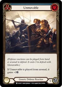 Unmovable (Blue) - Blitz Deck: Outsiders - Uzuri - Flesh and Blood TCG card