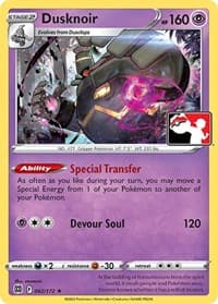 Dusknoir - Prize Pack Series Cards - Pokemon card