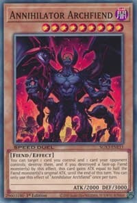 Annihilator Archfiend - Speed Duel GX: Duelists of Shadows - YuGiOh card
