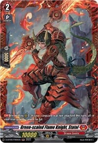 Green-scaled Flame Knight, Statol (FR) - D-BT09: Dragontree Invasion - Cardfight Vanguard card
