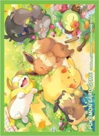 Pokemon TCG: Pokemon Center Japan Exclusive Card Sleeves - Pikachu & Eevee "Thank you everyone" (64-Pack) - Pokemon International Card Sleeves - Card Sleeves card