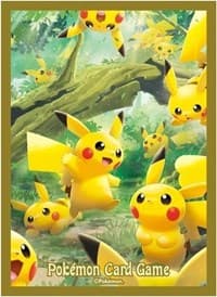 Pokemon TCG: Pokemon Center Japan Exclusive Card Sleeves - Pikachu Forest version 2 (64-Pack) - Pokemon International Card Sleeves - Card Sleeves card