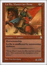 Lu Bu, Master-at-Arms - Portal Three Kingdoms - Magic: The Gathering card