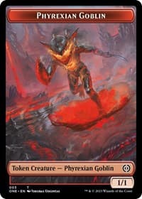 Phyrexian Goblin // Cat Double-Sided Token - Phyrexia: All Will Be One - Magic: The Gathering card