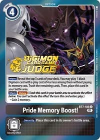 Pride Memory Boost! (Judge Pack 3) - Next Adventure - Digimon Card Game card