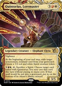 Quintorius, Loremaster (Showcase) - March of the Machine - Magic: The Gathering card