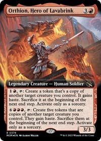 Orthion, Hero of Lavabrink (Extended Art) - March of the Machine - Magic: The Gathering card