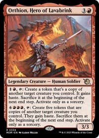 Orthion, Hero of Lavabrink - March of the Machine - Magic: The Gathering card