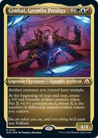 Gimbal, Gremlin Prodigy (Display Commander) - Thick Stock - Commander: March of the Machine - Magic: The Gathering card