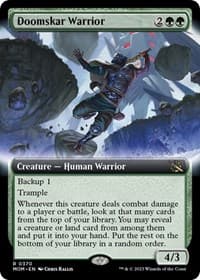 Doomskar Warrior (Extended Art) - March of the Machine - Magic: The Gathering card
