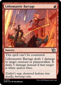 Lithomantic Barrage - March of the Machine - Magic: The Gathering card